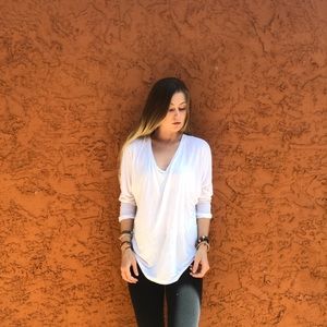 Target Quarter Sleeve White Top